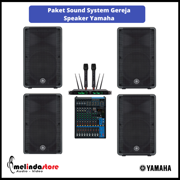 Paket Sound System Gereja Speaker Yamaha DBR12 - 4 Speaker